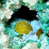 Eulytine With Hechtsbergite Biotite & Chrysocolla