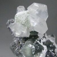 Herderite & Calcite On Fluorite