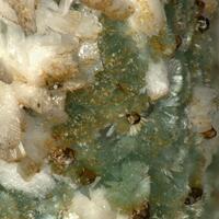 Pumpellyite-(Mg) & Albite On Rock Crystal