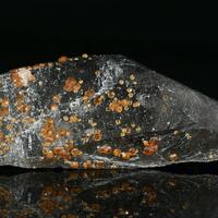 Spessartine On Smoky Quartz