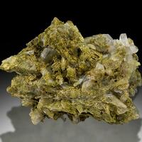 Epidote Var Pistacite With Quartz