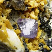 Fluorite On Feldspar