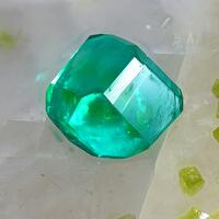 Dioptase On Calcite