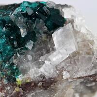 Dioptase With Calcite