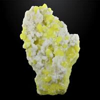 Native Sulphur With Calcite