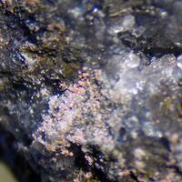 Native Bismuth With Erythrite