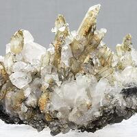 Smoky Quartz Calcite & Pyrite