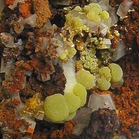 Mimetite Wulfenite & Calcite