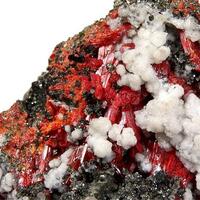 Realgar With Calcite & Pyrite