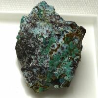 Native Silver On Chrysocolla