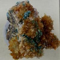 Rosasite On Quartz