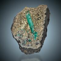 Emerald On Pyrite