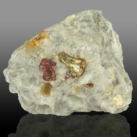 Ruby & Pyrite In Calcite