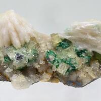 Baryte Malachite & Fluorite