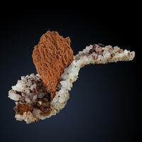 Siderite Psm Calcite On Quartz & Chalcopyrite