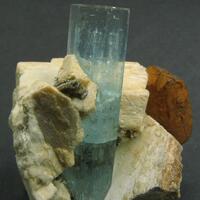 Aquamarine & Goethite Psm Siderite