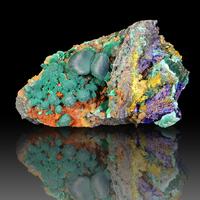 Malachite Brochantite & Azurite