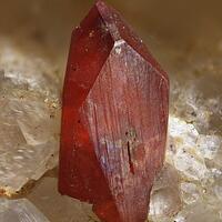 Crocoite On Quartz