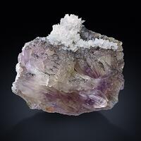 Calcite On Amethyst