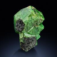 Grossular Var Tsavorite With Graphite