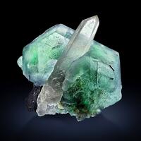 Fluorite With Rock Crystal