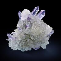 Amethyst On Calcite