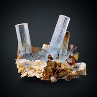 Aquamarine & Limonite Psm Siderite