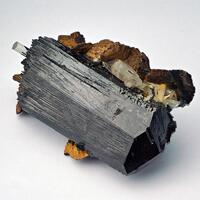 Aquamarine & Limonite Psm Siderite On Schorl