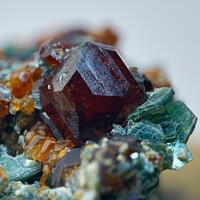 Grossular Var Hessonite & Clinochlore