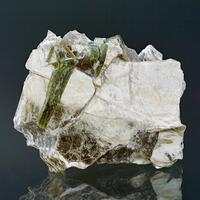 Tourmaline Var Verdelite On Muscovite