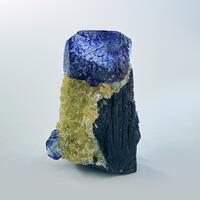 Fluorite & Herderite On Foitite With Muscovite