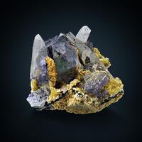 Fluorite Foitite & Quartz