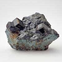 Andradite Var Melanite On Hedenbergite