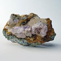 Amethyst Var Fensterquarz Calcite