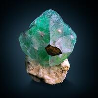 Fluorite On Microcline