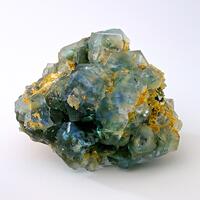 Fluorite Goshenite On Muscovite