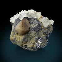 Cerussite On Galena With Rock Crystal