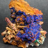 Azurite On Quartz