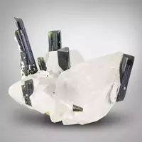 Tourmaline On Quartz