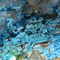 Cyanotrichite On Gypsum