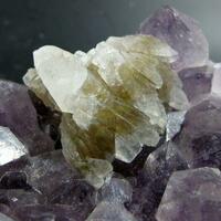 Calcite On Amethyst