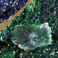 Brochantite Azurite Calcite & Agardite