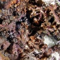 Cuprite & Native Copper In Calcite