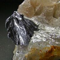Molybdenite On Quartz
