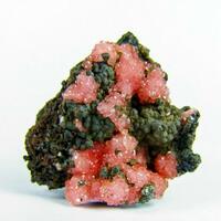 Caryopilite & Rhodochrosite On Leucophoenicite