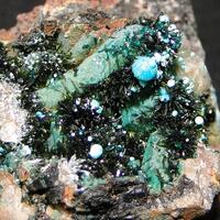 Libethenite & Chrysocolla