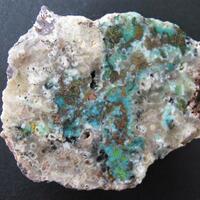Native Copper With Volborthite In Prehnite