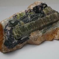 Fluorapatite In Calcite With Fluorite & Diopside