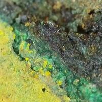 Bayleyite With Zippeite On Uraninite