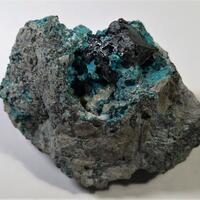 Cuprite With Chrysocolla & Calcite